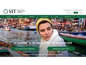 SIT Graduate Institute's official website homepage screenshot