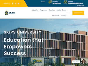 SKIPS University's official website homepage screenshot