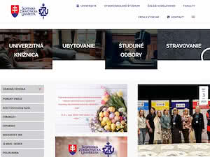 Slovenská zdravotnícka univerzita v Bratislave's official website homepage screenshot