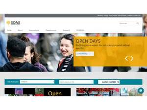 SOAS, University of London's official website homepage screenshot
