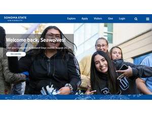 Sonoma State University's official website homepage screenshot