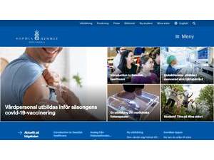 Sophiahemmet University's official website homepage screenshot
