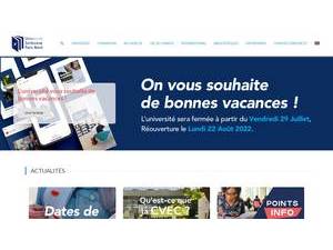 Sorbonne Paris North University's official website homepage screenshot