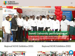 Soroti University's official website homepage screenshot