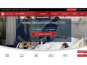 South College's official website homepage screenshot