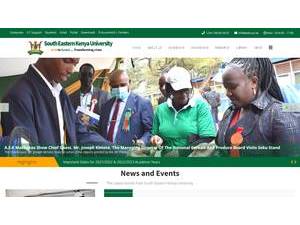 South Eastern Kenya University's official website homepage screenshot