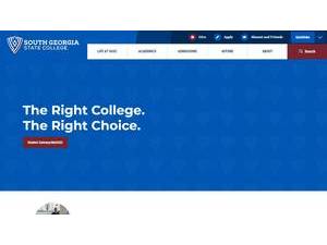 South Georgia State College's official website homepage screenshot