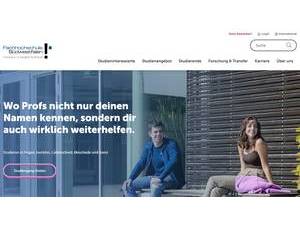 South Westphalia University of Applied Sciences's official website homepage screenshot