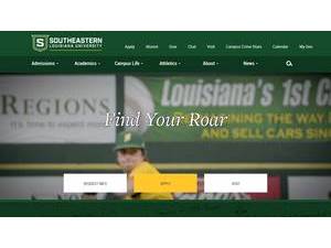 Southeastern Louisiana University's official website homepage screenshot