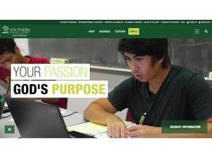 Southern Adventist University's official website homepage screenshot