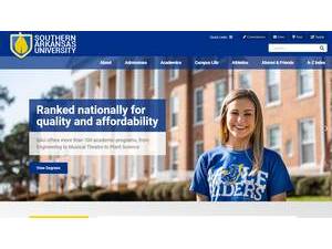 Southern Arkansas University's official website homepage screenshot