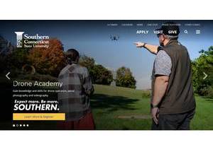 Southern Connecticut State University's official website homepage screenshot
