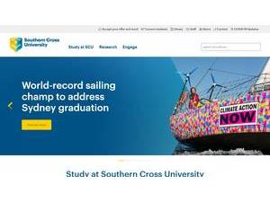Southern Cross University's official website homepage screenshot