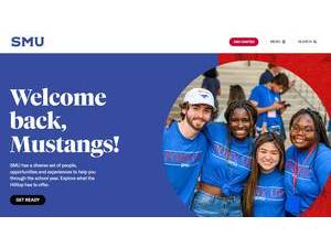 Southern Methodist University's official website homepage screenshot