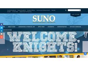 Southern University at New Orleans's official website homepage screenshot