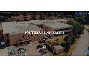 Southern University Law Center's official website homepage screenshot
