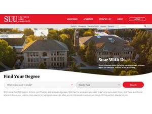 Southern Utah University's official website homepage screenshot