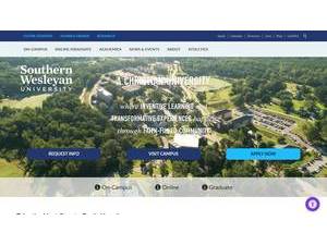 Southern Wesleyan University's official website homepage screenshot