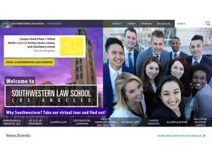 Southwestern Law School's official website homepage screenshot