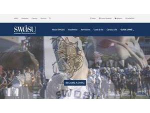 Southwestern Oklahoma State University's official website homepage screenshot