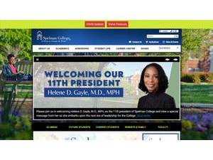 Spelman College's official website homepage screenshot