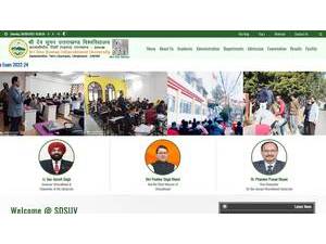 Sri Dev Suman Uttarakhand University's official website homepage screenshot