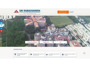 Sri Ramachandra Institute of Higher Education and Research's official website homepage screenshot