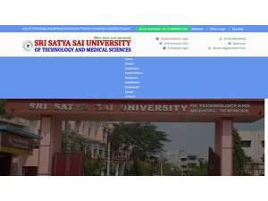 Sri Satya Sai University of Technology and Medical Sciences's official website homepage screenshot
