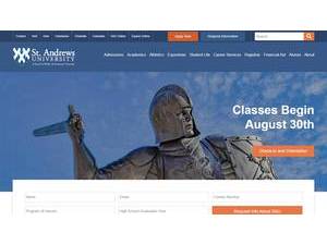 St Andrews University's official website homepage screenshot