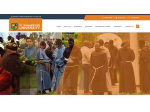 St. Bonaventure University's official website homepage screenshot