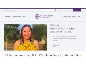St. Catherine University's official website homepage screenshot