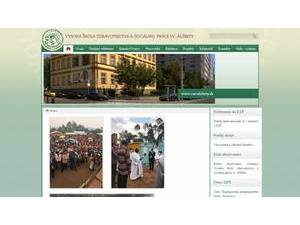 St. Elizabeth University of Health and Social Work in Bratislava's official website homepage screenshot