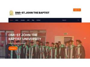 St. John the Baptist University's official website homepage screenshot