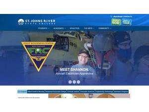 St. Johns River State College's official website homepage screenshot
