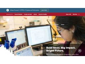 St. Lawrence University's official website homepage screenshot