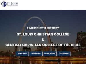 St. Louis Christian College's official website homepage screenshot