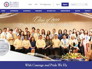 St. Luke's College of Medicine - WHQM's official website homepage screenshot