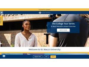 St. Mary's University's official website homepage screenshot