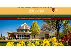 St. Norbert College's official website homepage screenshot