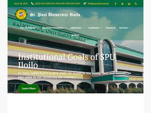 St. Paul University Iloilo's official website homepage screenshot