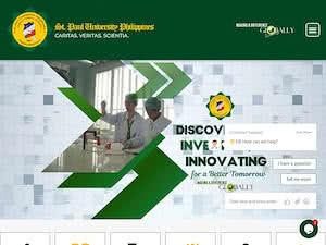 St. Paul University Philippines's official website homepage screenshot