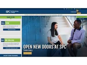 St Petersburg College's official website homepage screenshot