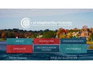 St. Stephen's University's official website homepage screenshot