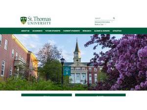 St. Thomas University's official website homepage screenshot
