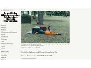 Staatliche Akademie der Bildenden Künste Karlsruhe's official website homepage screenshot