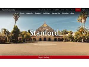 Stanford University's official website homepage screenshot