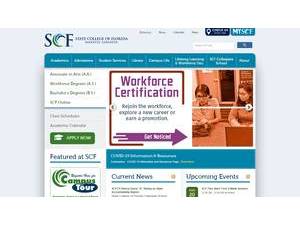 State College of Florida-Manatee-Sarasota's official website homepage screenshot
