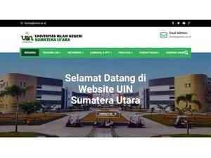 State Islamic University of North Sumatra's official website homepage screenshot
