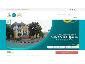 State Islamic University of Yogyakarta's official website homepage screenshot