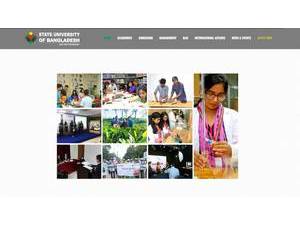 State University of Bangladesh's official website homepage screenshot